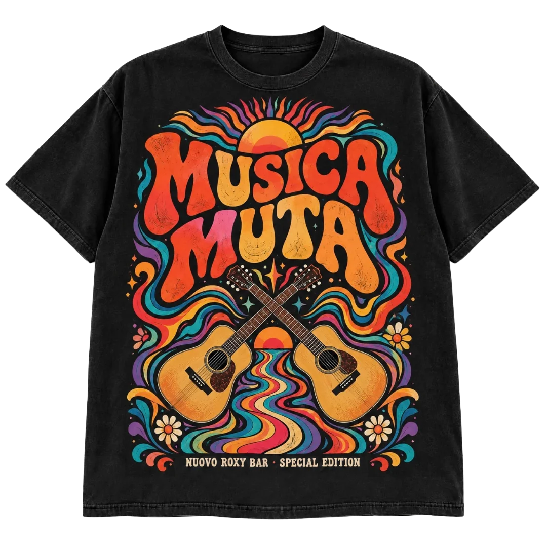 Maglietta Musica Muta Special Edition Nuovo Roxy Bar, fronte